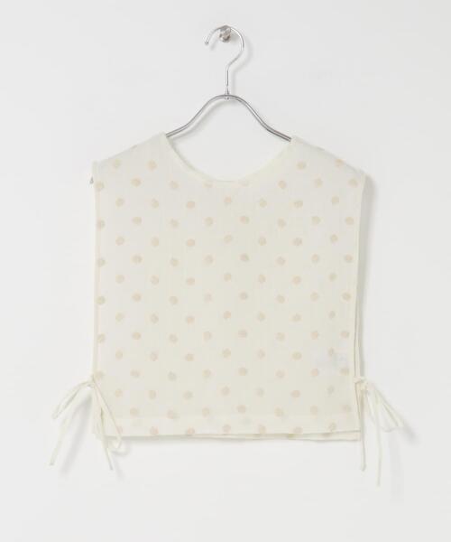 かぐれ（カグレ）の「ドット刺繍ウールガーゼビブ（ベスト・レディース・ブラック/アイボリー・FREE）」の9枚目の写真