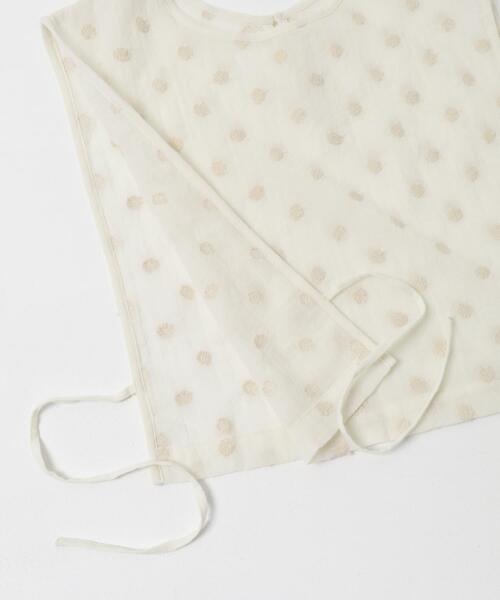 かぐれ（カグレ）の「ドット刺繍ウールガーゼビブ（ベスト・レディース・ブラック/アイボリー・FREE）」の10枚目の写真