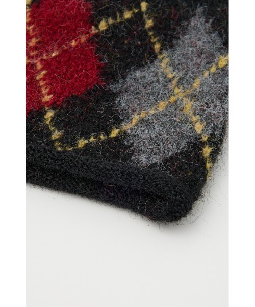 SLY（スライ）の「ARGYLE JQ KNIT BEANIE アーガイル ジャガード ニット ビーニー 秋服 冬服（ニットキャップ/ビーニー・レディース・ブラック系その他2/ブラウン系その他2/グレー系その他2・FREE）」の18枚目の写真