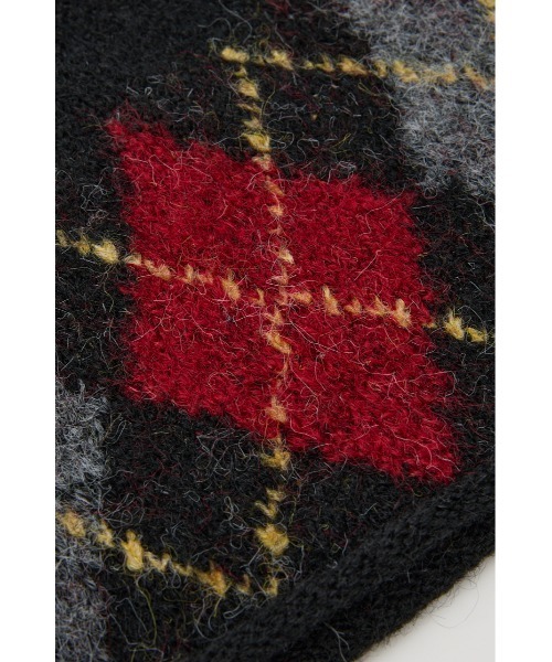 SLY（スライ）の「ARGYLE JQ KNIT BEANIE アーガイル ジャガード ニット ビーニー 秋服 冬服（ニットキャップ/ビーニー・レディース・ブラック系その他2/ブラウン系その他2/グレー系その他2・FREE）」の16枚目の写真