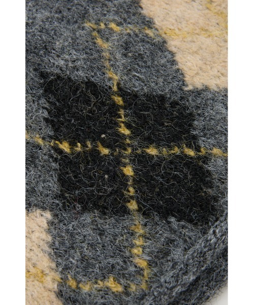 SLY（スライ）の「ARGYLE JQ KNIT BEANIE アーガイル ジャガード ニット ビーニー 秋服 冬服（ニットキャップ/ビーニー・レディース・ブラック系その他2/ブラウン系その他2/グレー系その他2・FREE）」の10枚目の写真