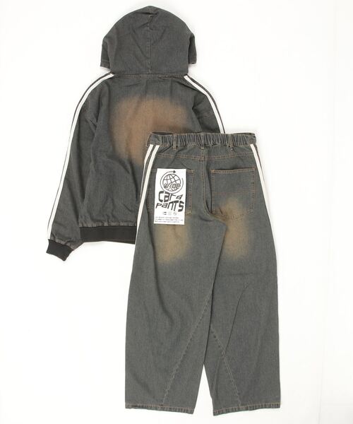 セール】JUNGLESTOTM 上下2点セットアップ 9.5OZ デニムサイドライン