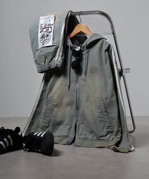 A　セットアップ セール】JUNGLESTOTM 上下2点セットアップ 9.5OZ デニムサイドライン