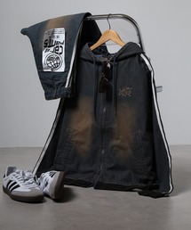 JUNGLE STORM（ジャングルストーム）の「JUNGLESTOTM 上下2点セットアップ　9.5OZ デニムサイドラインZIPパーカー/サイドラインカーブデニムパンツ（セットアップ）」