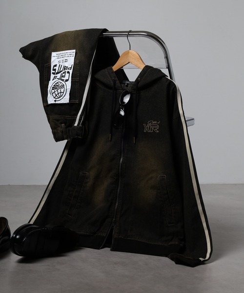 セール】JUNGLESTOTM 上下2点セットアップ 9.5OZ デニムサイドライン