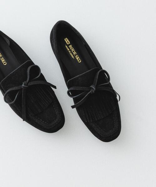 epine エピヌ リボン フリンジ ローファー 黒 epine リボンフリンジローファー epine エピヌ リボン フリンジ