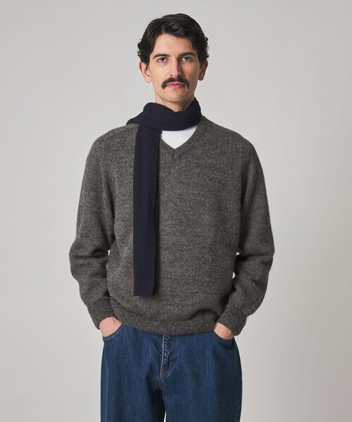 セール】＜Steven Alan＞ アルパカ サドルショルダー Vネック ニット