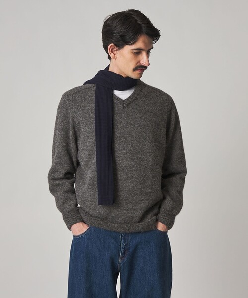 セール】＜Steven Alan＞ アルパカ サドルショルダー Vネック ニット