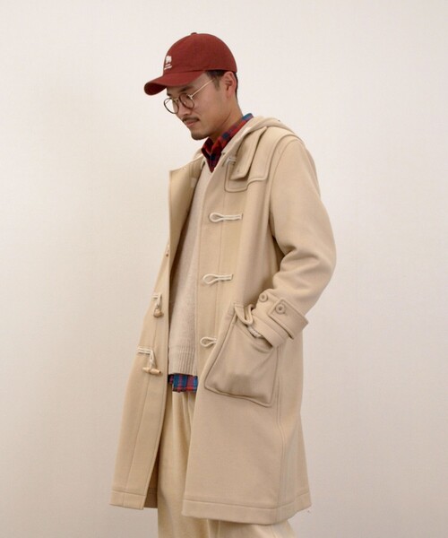 専用！！美品✨ ジェイプレス ダッフルコート ロング ウール メンズ M ホワイ J.PRESS｜ジェイプレスのダッフルコート（ベージュ系・ウール・ニット