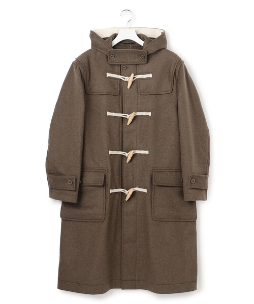 J.PRESS YORK STREET(ジェイプレスヨークストリート)の「【UNISEX】メルトン ダッフルコート(ダッフルコート・メンズ・ベージュ系/カーキ系/ネイビー系・SMALL/MEDIUM/LARGE)」の1枚目の写真