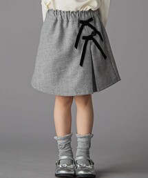 黒 キュロット サイド装飾付き セール50％OFF】【キッズ】キュロットスカート 100 110 120