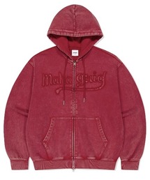 MAHAGRID（マハグリッド）の「『mahagrid/マハグリッド』WASHED CUT OFF APPLIQUE HD ZIP UP/ウォッシュドカットオフ アップリケ ジップアップパーカー（パーカー）」