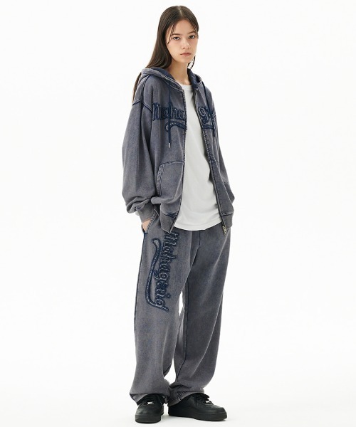 MAHAGRID(マハグリッド)の「『mahagrid/マハグリッド』WASHED CUT OFF APPLIQUE HD ZIP UP/ウォッシュドカットオフ アップリケ ジップアップパーカー(パーカー・レディース・ネイビー/ブラック/レッド・SMALL/MEDIUM/LARGE)」の15枚目の写真