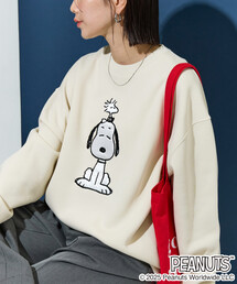 snoopy スヌーピー スウェット」に該当するレディースのトップス