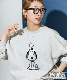 snoopy スヌーピー スウェット」に該当するレディースのトップス