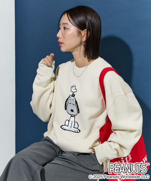 スヌーピー 様 返品用 専用 限定展開 SNOOPY/スヌーピー サテン 刺繍 スウェット（スウェット