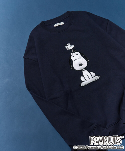 限定展開 SNOOPY/スヌーピー サテン 刺繍 スウェット（スウェット