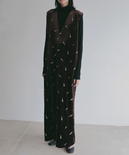【新品】MANOF⭐︎VELOUR EMBROIDERY ALL IN ONE セール】VELOR EMBROIDERY ALL IN ONE（つなぎ/オールインワン
