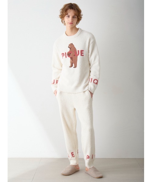 HOMME】パウダーフォレストベアジャガードプルオーバー（ルームウェア