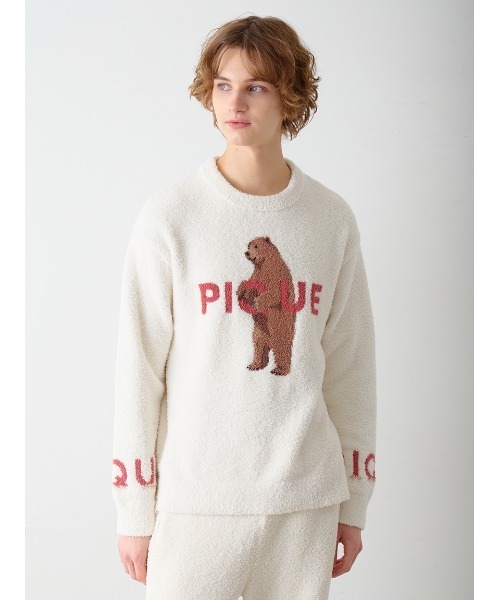 gelato pique パウダーベアジャガードプルオーバー セール】【HOMME】パウダーフォレストベアジャガードプルオーバー