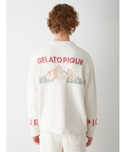 gelato pique パウダーベアジャガードプルオーバー オフホワイト HOMME】パウダーフォレストベアジャガードプルオーバー（ルームウェア