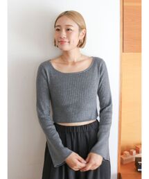 Ungrid | ボートネックショートニット(ニット/セーター)