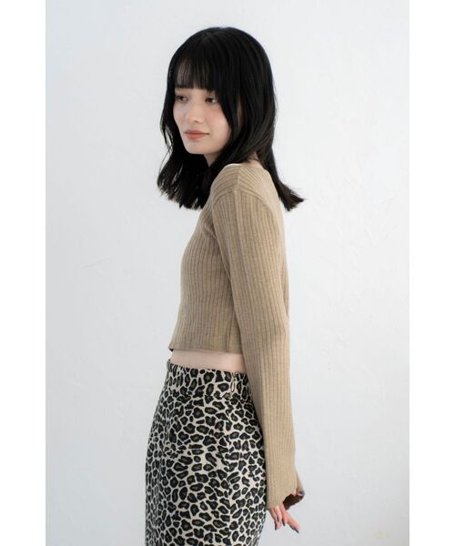 Ungrid(アングリッド)の「ボートネックショートニット(ニット/セーター・レディース・イエロー/ヘザーグレー/チャコールグレー・FREE)」の22枚目の写真