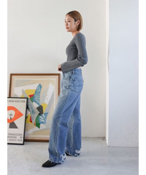 Ungrid(アングリッド)の「ボートネックショートニット(ニット/セーター・レディース・イエロー/ヘザーグレー/チャコールグレー・FREE)」の10枚目の写真