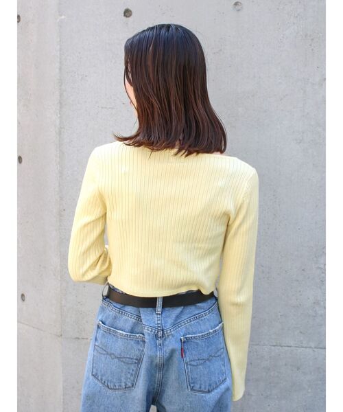 Ungrid(アングリッド)の「ボートネックショートニット(ニット/セーター・レディース・イエロー/ヘザーグレー/チャコールグレー・FREE)」の7枚目の写真