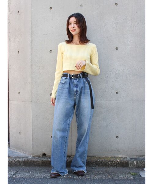 Ungrid(アングリッド)の「ボートネックショートニット(ニット/セーター・レディース・イエロー/ヘザーグレー/チャコールグレー・FREE)」の17枚目の写真