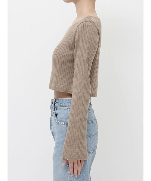 Ungrid(アングリッド)の「ボートネックショートニット(ニット/セーター・レディース・イエロー/ヘザーグレー/チャコールグレー・FREE)」の8枚目の写真