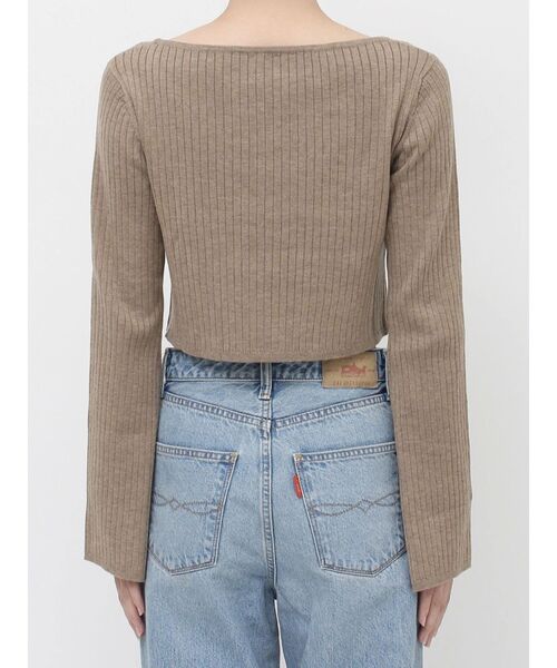 Ungrid(アングリッド)の「ボートネックショートニット(ニット/セーター・レディース・イエロー/ヘザーグレー/チャコールグレー・FREE)」の5枚目の写真