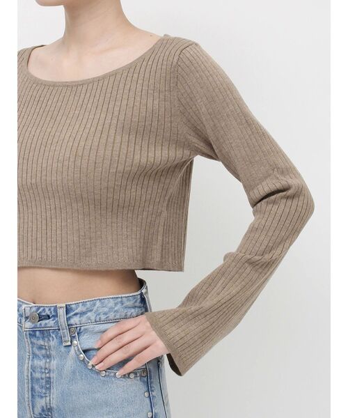 Ungrid(アングリッド)の「ボートネックショートニット(ニット/セーター・レディース・イエロー/ヘザーグレー/チャコールグレー・FREE)」の19枚目の写真