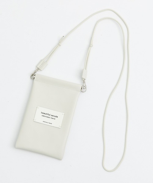 beautiful people(ビューティフルピープル)の「【beautiful people/ビューティフルピープル】color leatherdocument case/カラーレザードキュメントケース(その他小物・レディース・ホワイト/ブラック・FREE)」の1枚目の写真