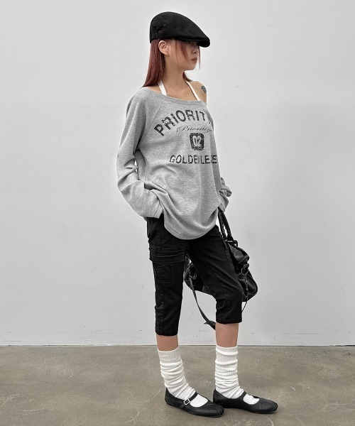 BLACKUP（ブラックアップ）の「[MADE] コジティプリントオーバーフィット長袖Tシャツ（Tシャツ/カットソー・レディース・グレー/ブラック・FREE）」の19枚目の写真