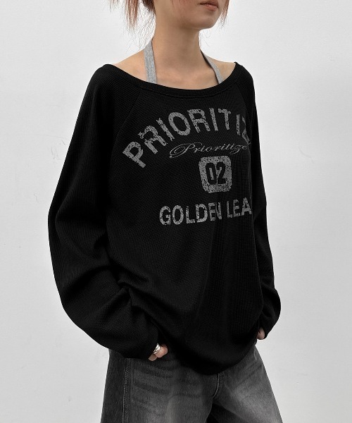 BLACKUP（ブラックアップ）の「[MADE] コジティプリントオーバーフィット長袖Tシャツ（Tシャツ/カットソー・レディース・グレー/ブラック・FREE）」の10枚目の写真