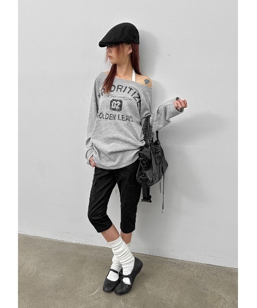 BLACKUP（ブラックアップ）の「[MADE] コジティプリントオーバーフィット長袖Tシャツ（Tシャツ/カットソー・レディース・グレー/ブラック・FREE）」の18枚目の写真
