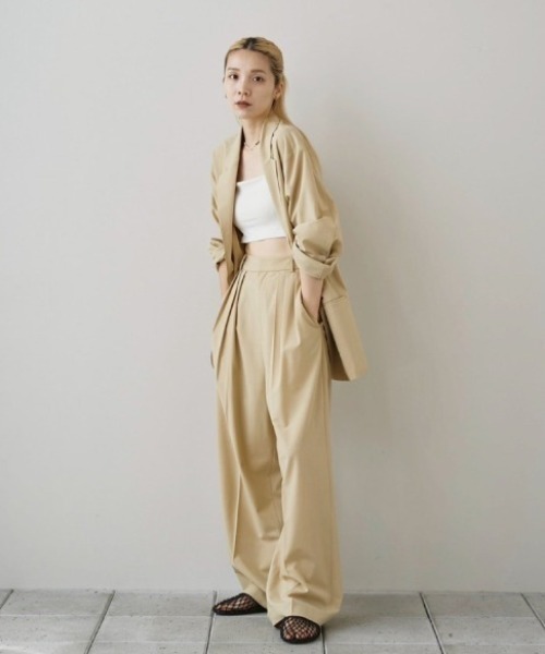 Dry Touch Tuck Trousers（その他パンツ）｜TODAYFUL（トゥデイフル
