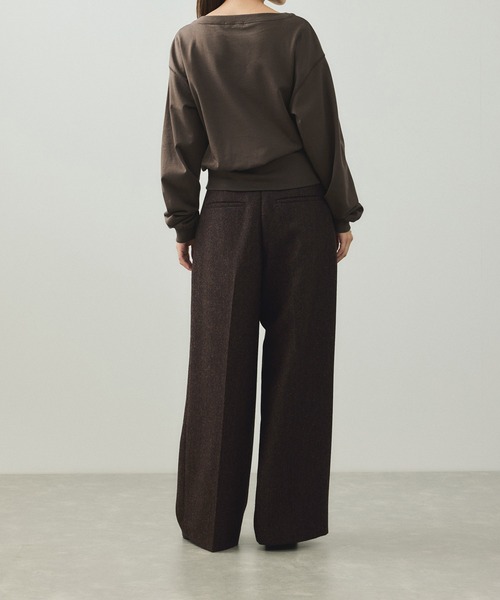 セール】【EMOELLE】へリンボーンワイドパンツ（その他パンツ）｜ADAM