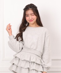 PINKHUNT（ピンクハント）の「PINKHUNT ピンクハント リボンワッペントレーナー 1086K （ボトムス別売）（スウェット・キッズ）」