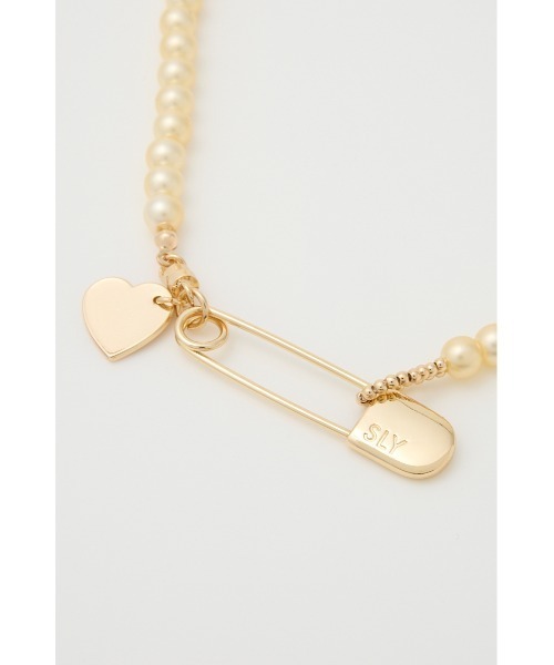 SLY（スライ）の「F/PEARL PINS N/C フェイクパール ピン ネックレス（ネックレス・レディース・シルバー/ゴールド・FREE）」の8枚目の写真