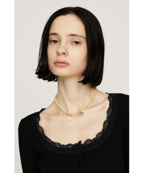 SLY（スライ）の「F/PEARL PINS N/C フェイクパール ピン ネックレス（ネックレス・レディース・シルバー/ゴールド・FREE）」の11枚目の写真