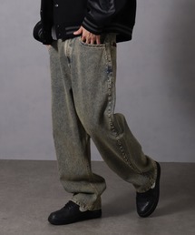 デニムパンツ（ブラウン/茶色系・ブランドロゴ）ファッション通販