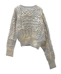 CURRENTAGE（カレンテージ）の「【CURRENTAGE/カレンテージ】CABLE PATCH KNIT（ニット/セーター）」