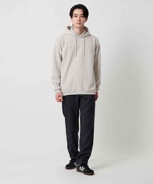 A DAY IN THE LIFE UNITED ARROWS(アデイインザライフユナイテッドアローズ)の「バウンシー ケーブルジャガード パーカー<A DAY IN THE LIFE>(パーカー・メンズ・ダークグリーン/ブラック/ライトグレー・M/L)」の5枚目の写真