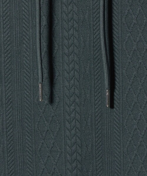 A DAY IN THE LIFE UNITED ARROWS(アデイインザライフユナイテッドアローズ)の「バウンシー ケーブルジャガード パーカー<A DAY IN THE LIFE>(パーカー・メンズ・ダークグリーン/ブラック/ライトグレー・M/L)」の14枚目の写真