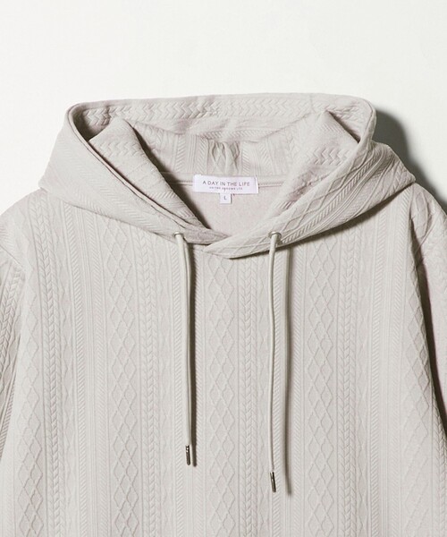A DAY IN THE LIFE UNITED ARROWS(アデイインザライフユナイテッドアローズ)の「バウンシー ケーブルジャガード パーカー<A DAY IN THE LIFE>(パーカー・メンズ・ダークグリーン/ブラック/ライトグレー・M/L)」の20枚目の写真