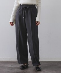OPAQUE.CLIP | ピンストライプイージーワイドパンツ【吸湿発熱/ストレッチ/洗濯機OK】(その他パンツ)