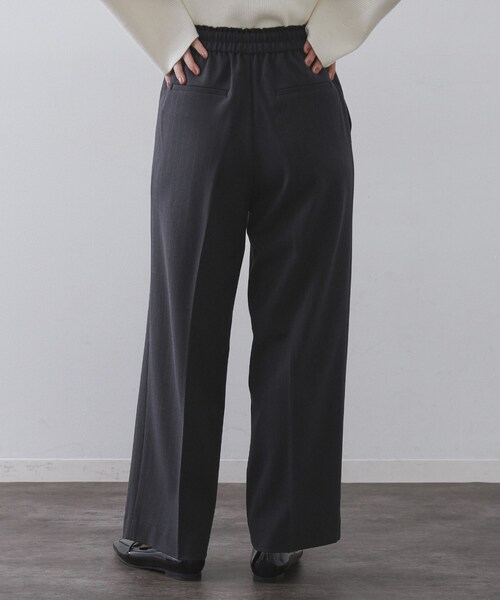 OPAQUE.CLIP（オペークドットクリップ）の「ピンストライプイージーワイドパンツ【吸湿発熱/ストレッチ/洗濯機OK】（その他パンツ・レディース・ネイビー系2/チャコール・36/38/40/42）」の14枚目の写真