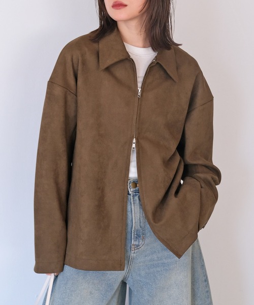 セール】フェイクスウェードシャツジャケット（その他アウター）｜AKTE